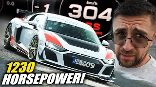 1230hp Twin Turbo V10 MTM Audi R8! // Nürburgring