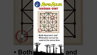 Fanorona is the national game of Madagascar - this is the "Dimy" version (a kids game)!