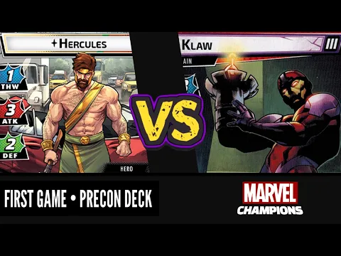 HERCULES DEBUT vs KLAW (Expert) Marvel Champions Playthrough | Precon Deck
