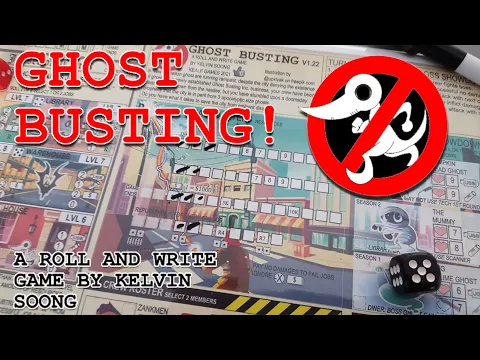 GHOST BUSTING! Roll and Write game Demo play