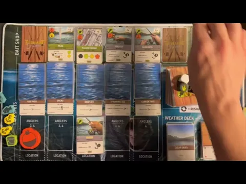 Solo Gameplay and Review: Tournament Fishing: The Deckbuilding Game