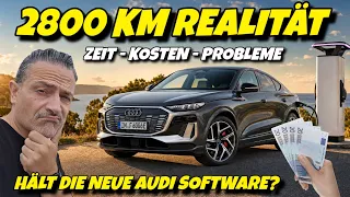 E-Mobilität ganz Real! 2800 km Roadtrip im neuen Audi SQ6 e-tron Sportback.