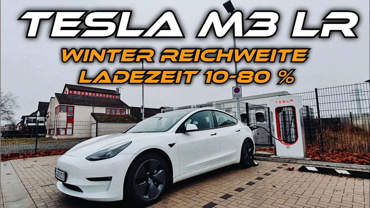 TESLA M3 MIC Long Range Winter Reichweite und Ladezeit 10-80 %