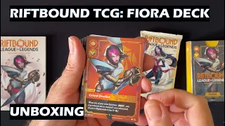 Unboxing Fiora Riftbound TCG Champion Deck League of Legends
