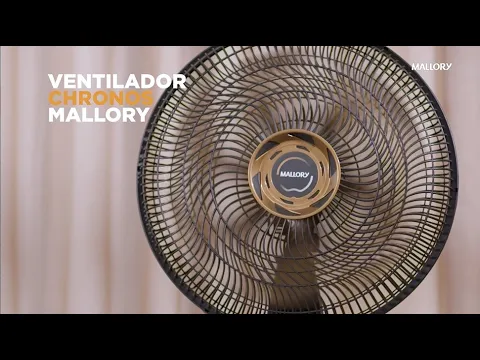 Ventilador de Coluna Mallory 40cm Chronos 127V (110V) Preto e Dourado