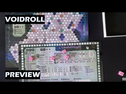 VoidRoll PnP roll and write dice board game preview