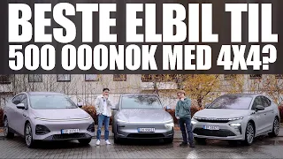 Dette er de 8 beste elbilene med firehjulsdrift til 500 000NOK i 2026!