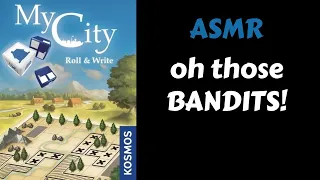 ASMR  MY CITY roll and write Game 11! Solo Board Game Playthrough (Whispering)