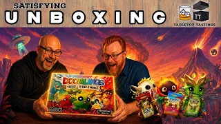 Doomlings Third Edition Board Game Unboxing | Steve & Les React