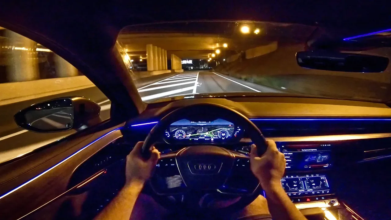2019 AUDI A8 | AMBIENT LIGHTING | NIGHT DRIVE POV by AutoTopNL