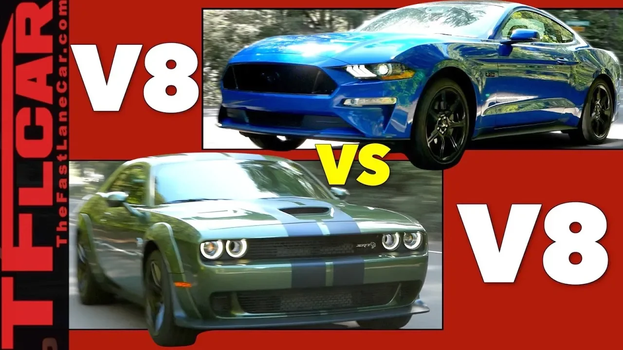 Fast vs Faster: Ford Mustang GT vs Challenger Hellcat Mashup Review