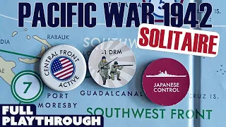 Pacific War 1942 Solitaire Travel Game | Full Playthrough | Worthington Publishing | Solo Wargame