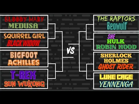 Unmatched Tournament - 2nd Round Bracket!