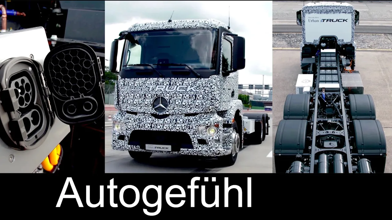 First electric 26t truck! Mercedes Urban eTruck concept Lkw + Fuso Canter E-Cell #daimleretrucks
