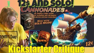 Cannonades, The Card Game - Kickstarter Critique Review