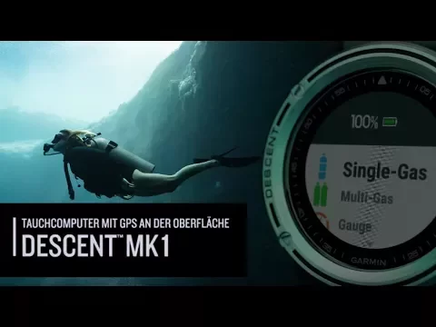 Video zu Garmin Descent MK1 Grey Sapphire with DLC Titanium Band