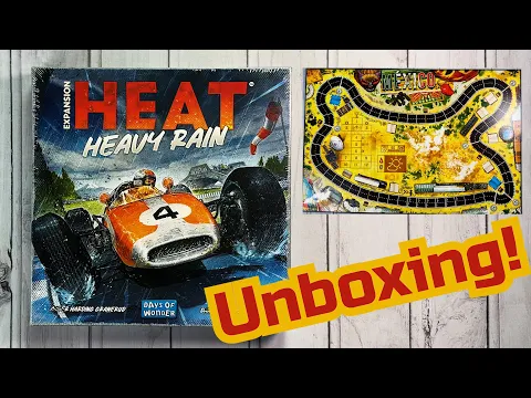 Heat: Heavy Rain UNBOXING! Everything in the Box! #heatheavyrain #heatexpansion #boardgame #bgg