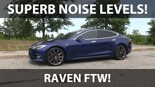 Model S Raven w/21" wheels noise test
