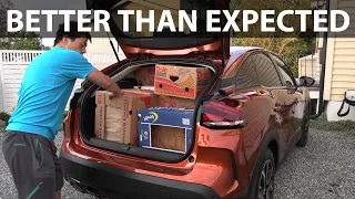 Citroen e-C4 banana box test