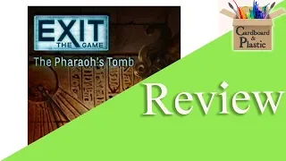 Exit: The Pharaoh's Tomb - Cardboard N' Plastic Review (Spoiler Free)