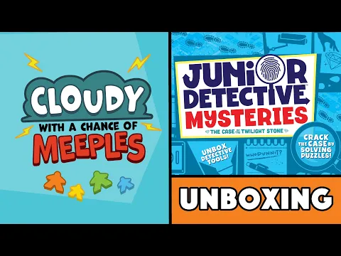 Junior Detective Mysteries Unboxing - Cloudy with a Chance of Meeples