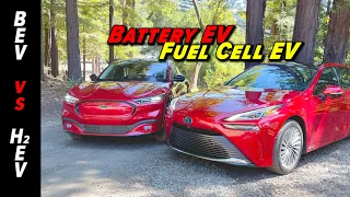 Electric vs Electric, Hydrogen vs Battery | The Mirai Meets The Mach-E