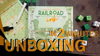 Railroad Ink Challenge: Lush Green Edition UNBOXING in 2 minutes