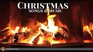 Christmas Songs, Carols, Instrumental and Classical Music - Relaxing Fireplace
