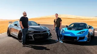 Odd Couple Clash! 2019 Chevrolet Camaro ZL1 1LE vs. 2020 Lotus Evora GT—Head 2 Head Preview Ep. 117