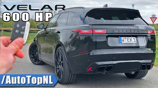 600HP RANGE ROVER VELAR SV Manhart REVIEW on AUTOBAHN [NO SPEED LIMIT] by AutoTopNL