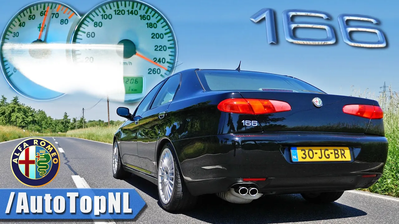 Alfa Romeo 166 3.0 V6 ACCELERATION TOP SPEED & SOUND by AutoTopNL