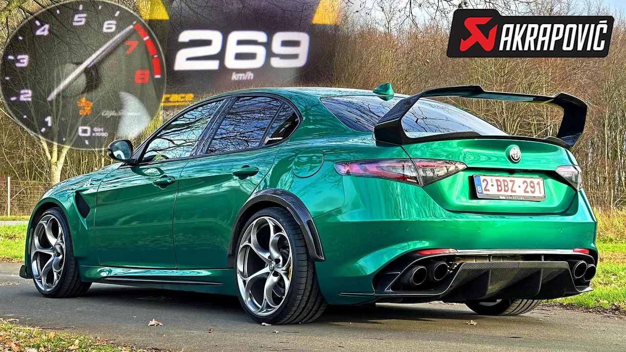 ALFA ROMEO GULIA QV - FULL AKRAPOVIC SOUND & DRIFT