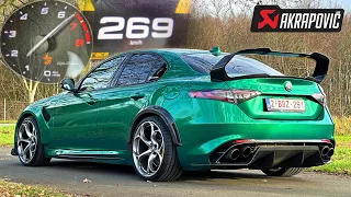 ALFA ROMEO GULIA QV - FULL AKRAPOVIC SOUND & DRIFT