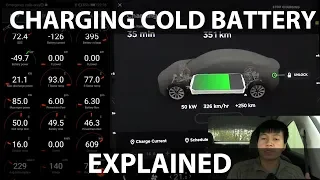 Model 3 charging on 50 kW with cold battery