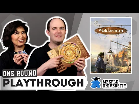Aelderman - Euro Gamers City Exploring, Building - One Round Playthrough Board Game