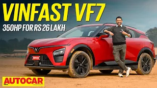 Vinfast VF7 India review - AWD crossover is quicker than a Harrier EV | Autocar India