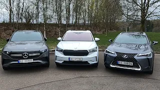 Trippeltest: Mercedes Benz EQA Skoda Enyaq iV80 Lexus UX300e
