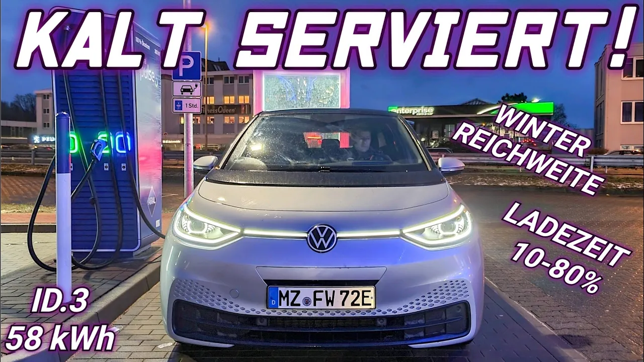 VW ID.3 Reale Winterreichweite Ladezeit 10-80 % 58 kWh Akku
