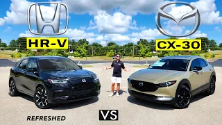 SMALL SUV BATTLE! -- 2026 Honda HR-V vs. 2025 Mazda CX-30: Comparison