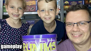 Rumms (Kosmos) gameplay mit Alina und Elias - Schnippspiel für Jung und Alt