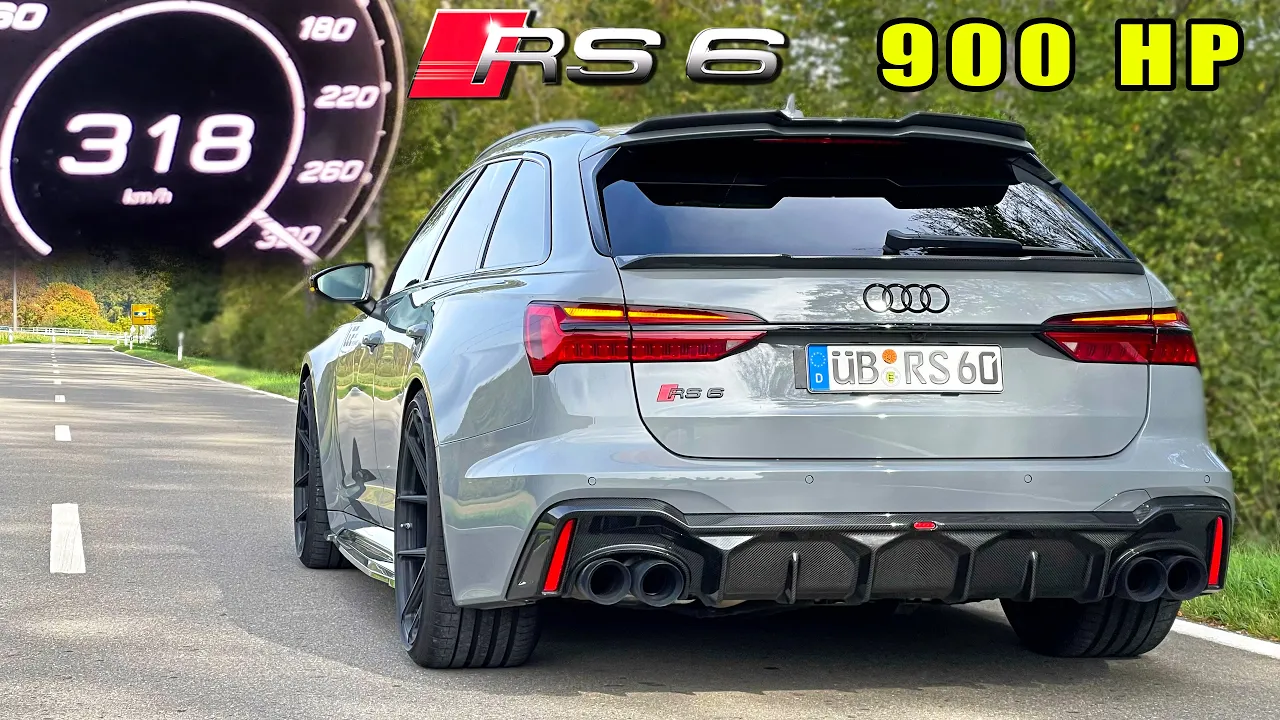 900HP AUDI RS6 C8 | 0-100 100-200 200-300 | POV on AUTOBAHN