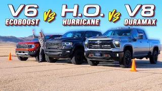 Small vs Large vs XL Truck Drag Race!