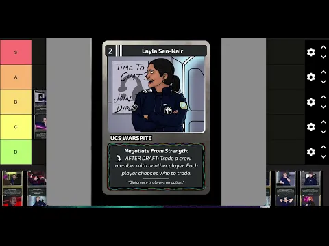 All Hands on Deck! Bridge Command Card Game - Crew Card Tier List!