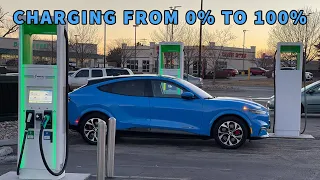 DC Fast Charging Mustang Mach-E From 0-100% Takes Over 2 Hours! Here's Why.