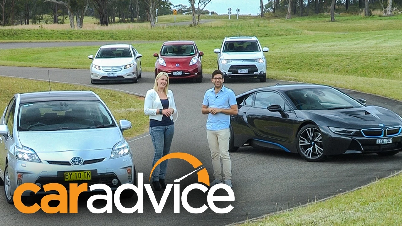 Electric cars comparison : BMW i8 v Holden Volt v Mitsubishi PHEV v Nissan Leaf v Toyota Prius