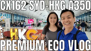 Cathay Pacific A350-900 Premium Economy Vlog: Sydney to Hong Kong