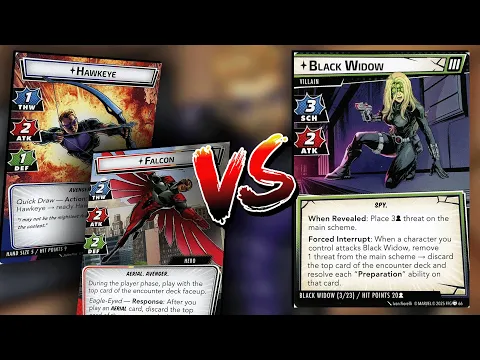Falcon (Protection) + Hawkeye (Protection) vs Expert Black Widow 2 Handed Gameplay