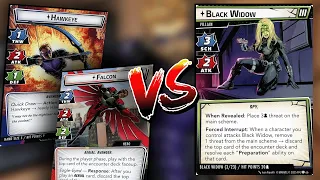 Falcon (Protection) + Hawkeye (Protection) vs Expert Black Widow 2 Handed Gameplay