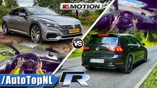 VW Golf R 310HP vs 280HP VW Arteon | ACCELERATION TOP SPEED & AUTOBAHN POV by AutoTopNL