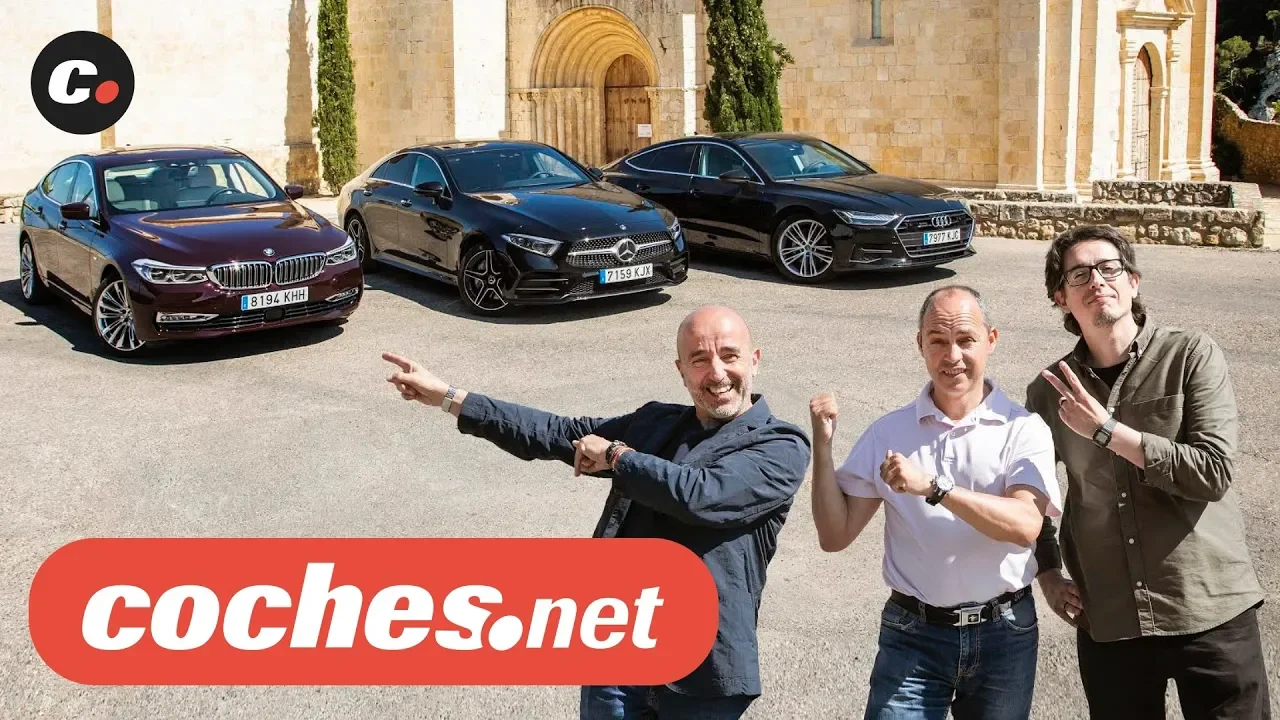 Audi A7 vs Mercedes-Benz CLS vs BMW Serie 6 GT | Prueba Comparativa | Review en español | coches.net